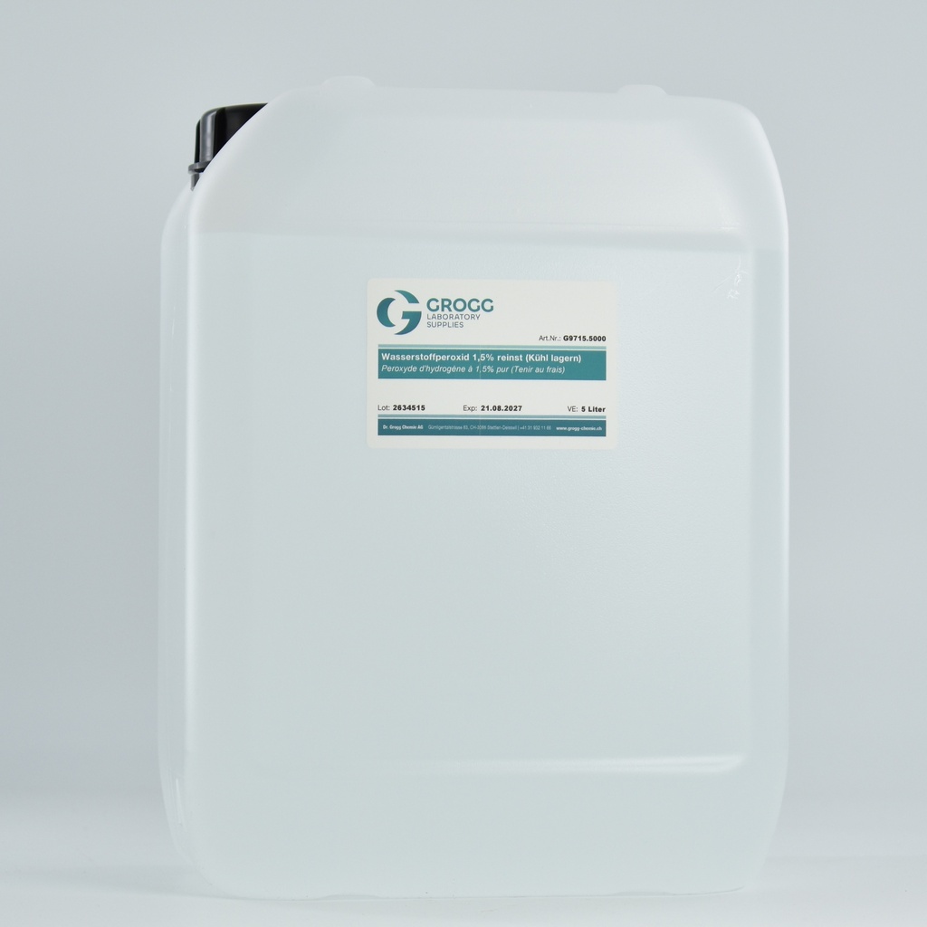 Hydrogen peroxide 1.5% extra pure (Store cool)