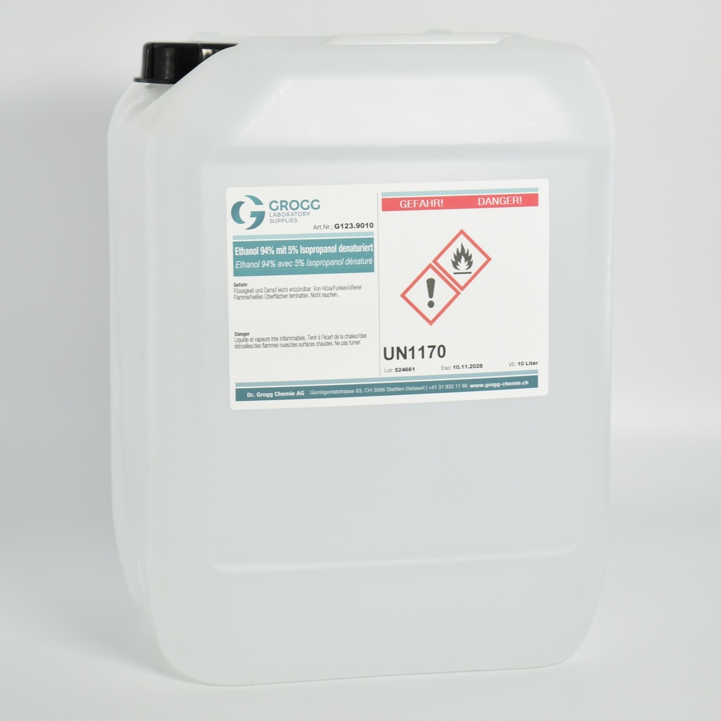Ethanol 94% dénaturé avec 5% d'isopropanol