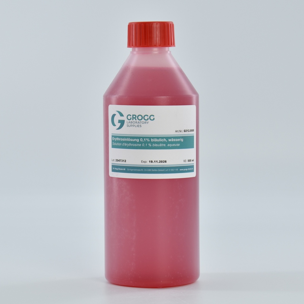Eritrosina soluzione 0,1% bluastra, acquosa