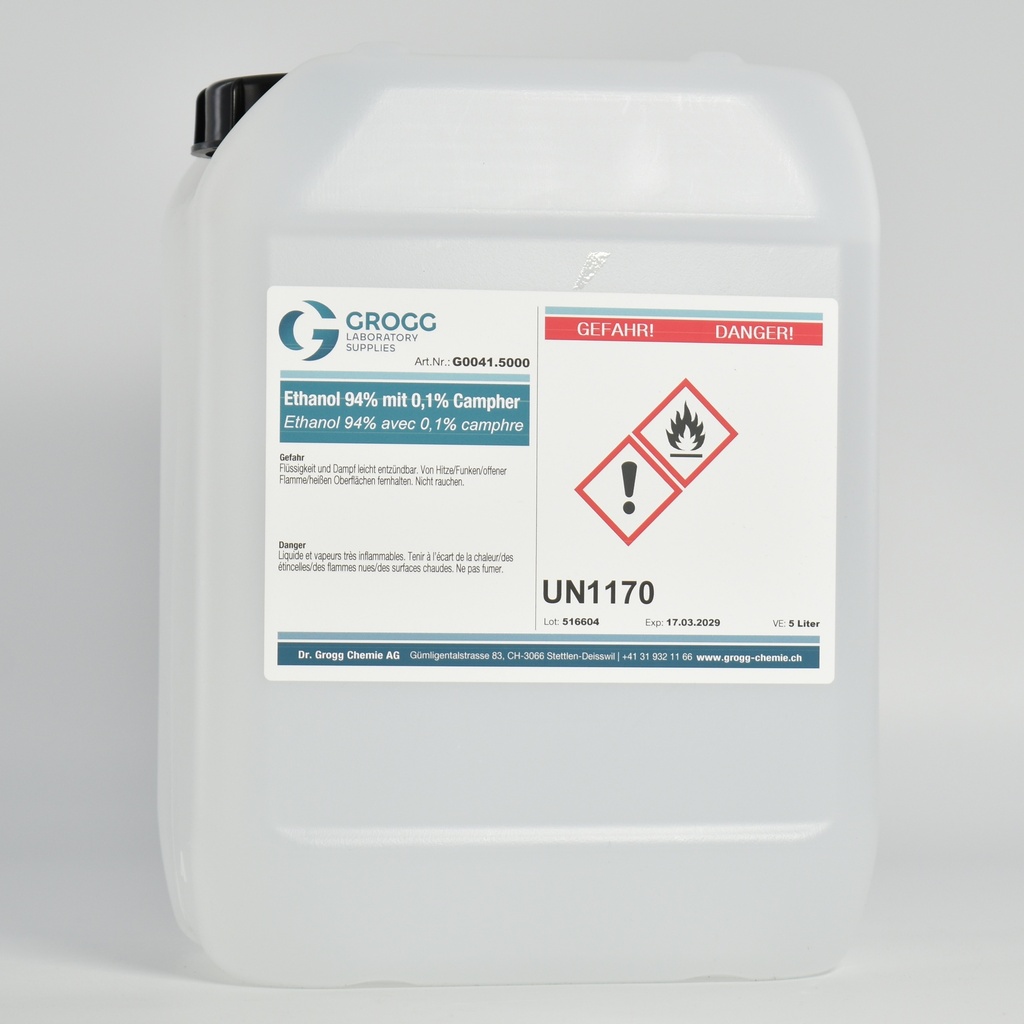Ethanol 94% avec 0,1% camphre