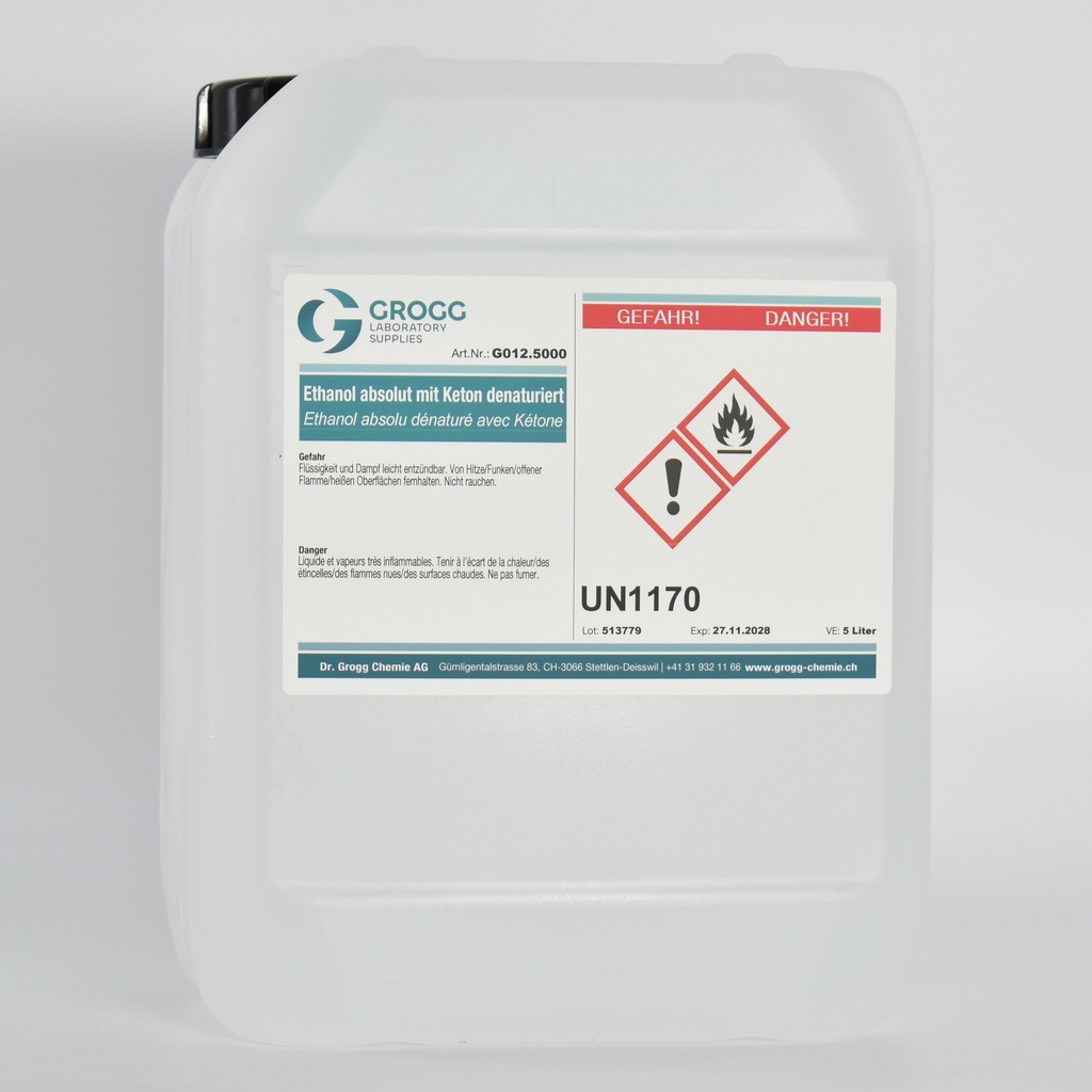 Éthanol absolu dénaturé avec de la cétone