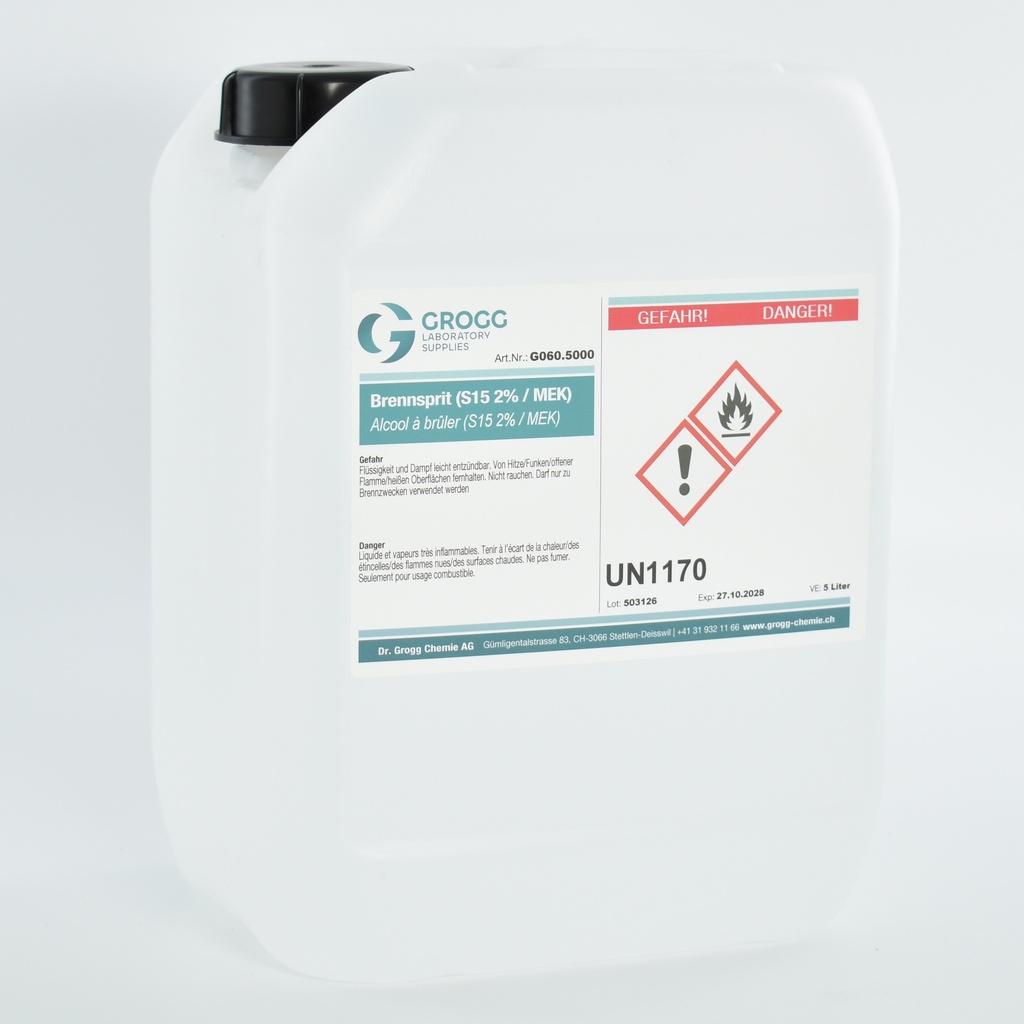 Methylated spirit (S15 2.5% / MEK/MIBK) for combustion purposes