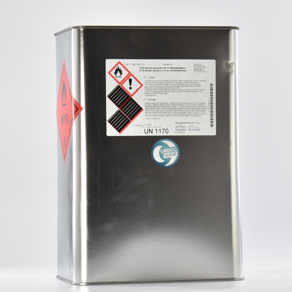 Methylated spirit (S15 2.5% / MEK/MIBK) for combustion purposes
