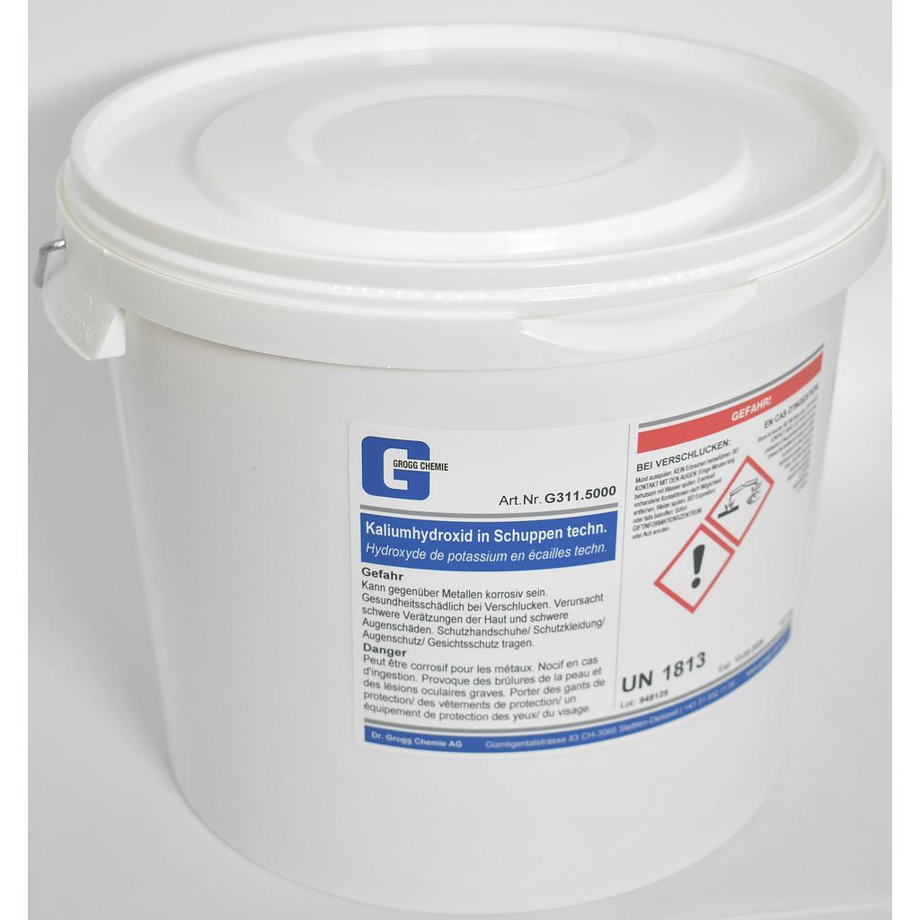 Kaliumhydroxid in Schuppen techn.