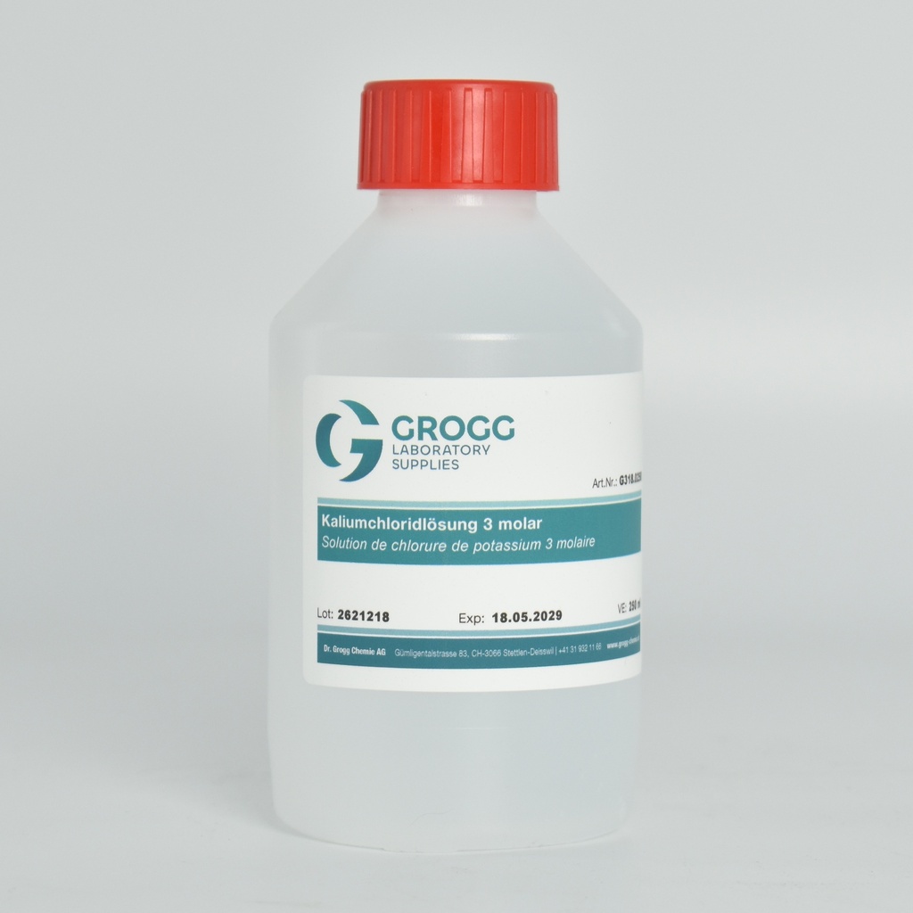 Solution de chlorure de potassium 3 molaires