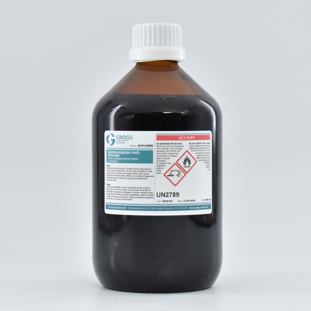 Acide acétique carminé selon Schneider