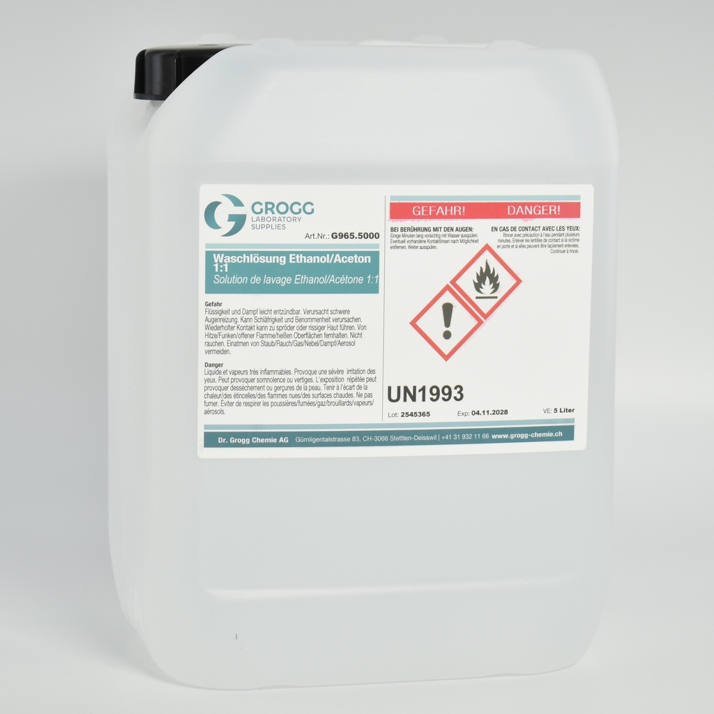 Soluzione di lavaggio etanolo/acetone 1:1