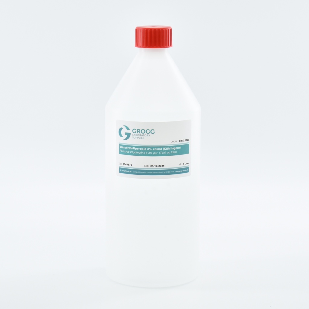 Hydrogen peroxide 3% extra pure (Store cool)