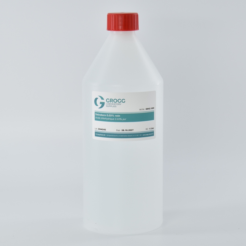 Hydrochloric acid 0.03% pure