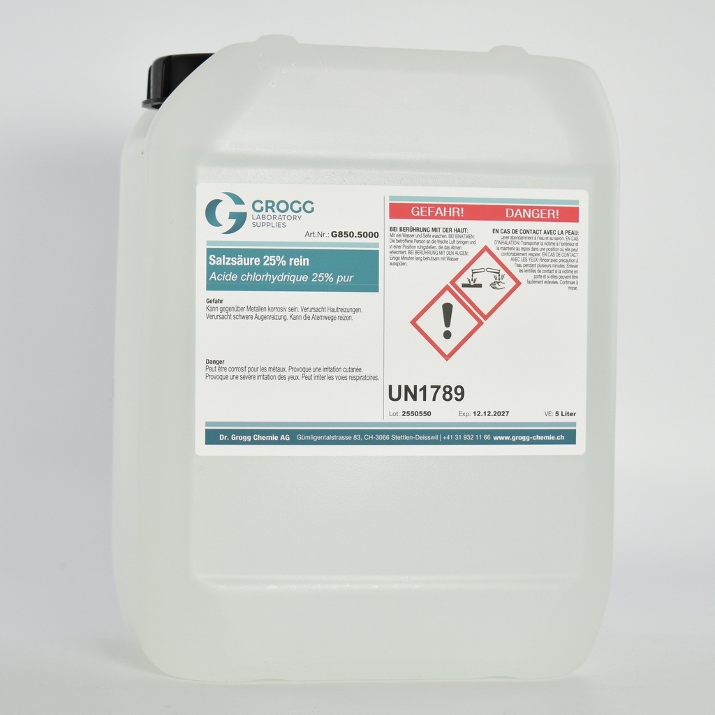 Acide chlorhydrique 25% pur