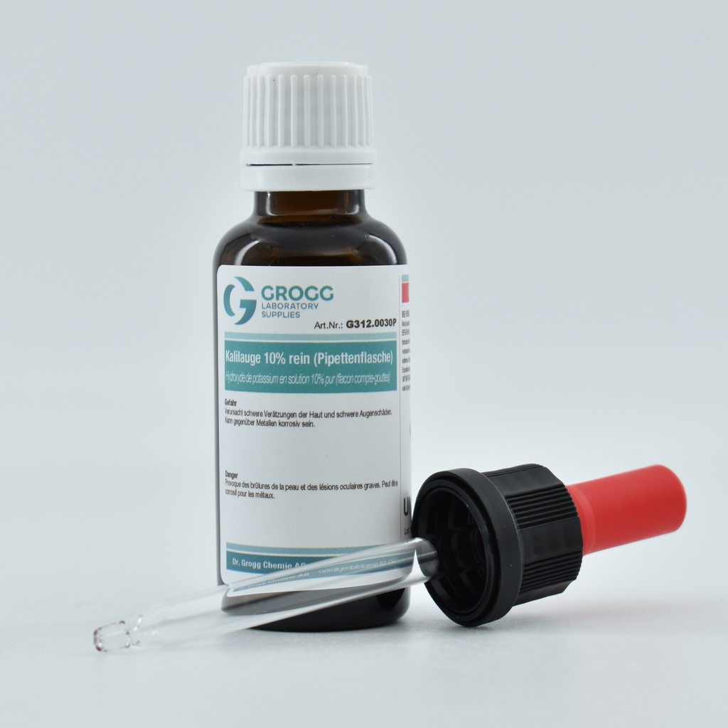 Potassium hydroxide solution 10% pure (Pipette bottle)