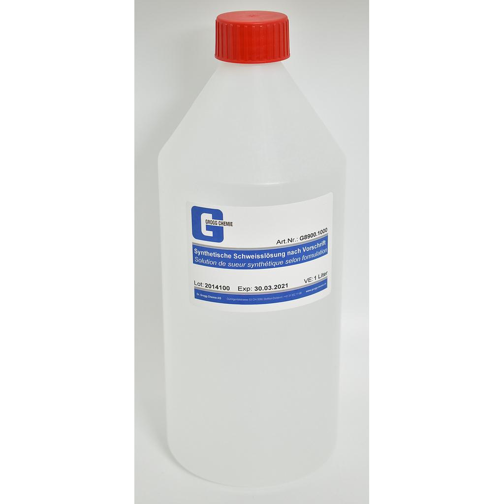 Solution de sueur synthétique selon formulation