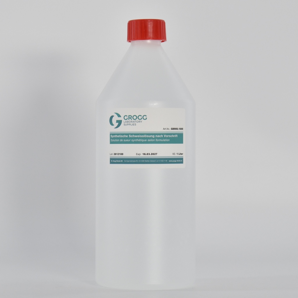 Synthetische Schweisslösung nach Vorschrift