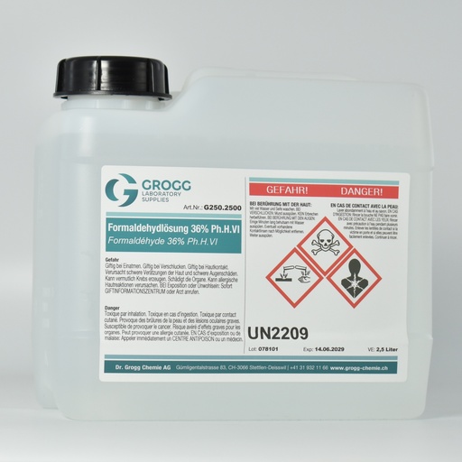 [G250.2500] Formaldehyde solution 36% Ph.H.VI