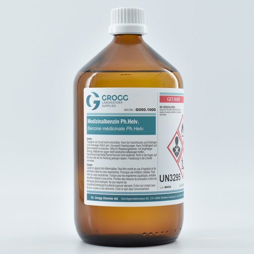[G050.1000] Medicinal spirit Ph.Helv. (This product was taxed at a preferential rate; it may therefore not be used as fuel. Infringements will be penalised in accordance with the Mineral Oil Tax Act)