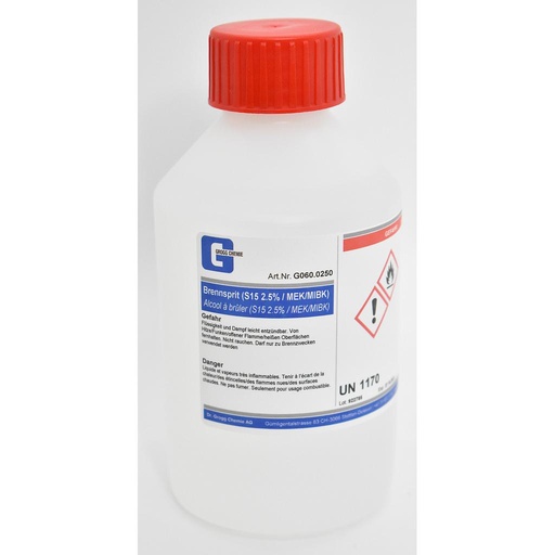 [G060.0250] Alcool metilico (S15 2,5% / MEK/MIBK) per la combustione