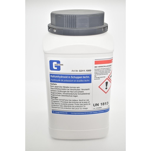 [G311.1000] Kaliumhydroxid in Schuppen techn.