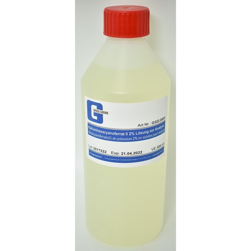 [G322.0500] Kaliumhexacyanoferrat II 2% Lösung zur Analyse