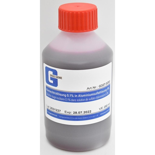 [G327.0250] Fast red solution 0.1% in aluminium sulphate solution 5%