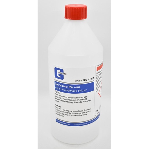 [G832.1000] Acide chlorhydrique 5% pur