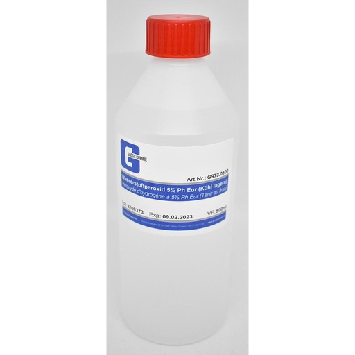 [G973.0500] Peroxyde d'hydrogène 5% extra pur (Tenir au frais)