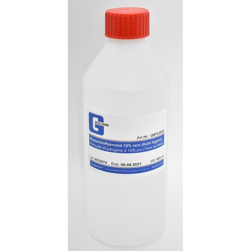 [G974.0500] Wasserstoffperoxid 10% reinst (Kühl lagern)