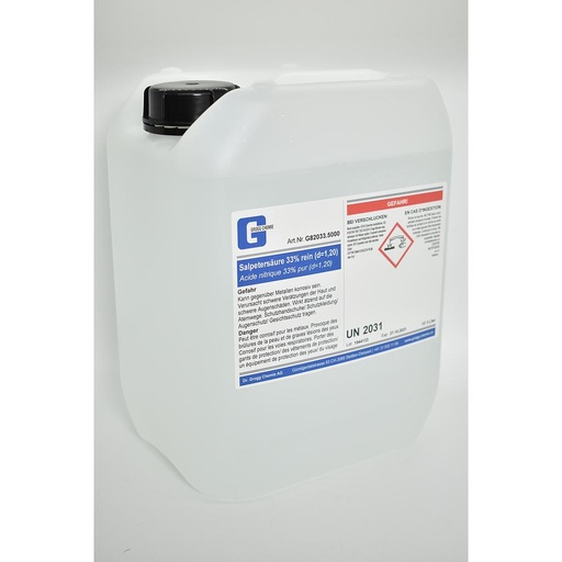 [G82033.5000] Nitric acid 33% pure (d=1.20)