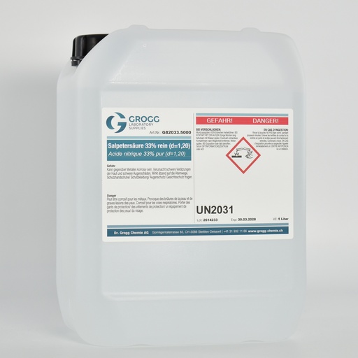 [G82033.5000] Nitric acid 33% pure (d=1.20)
