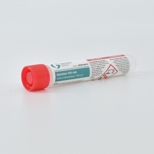 [G830.0013] Salzsäure 10% rein, 13 ml Spezialabfüllung (Röhrchen 60.541.003)