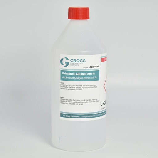 [G827.1000] Acide chlorhydrique-alcool 0,01%