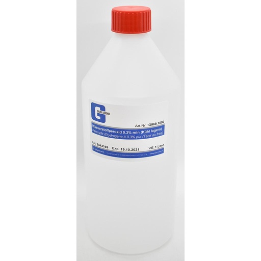 [G969.1000] Perossido di idrogeno 0,3% extra puro (Conservare fresco)