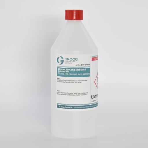 [G018.1000] Éthanol 70% (vol.) dénaturé avec du méthanol