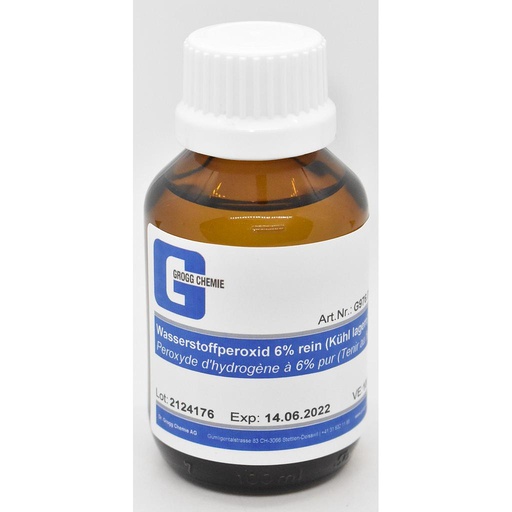[G976.0100] Peroxyde d'hydrogène 6% extra pur (Tenir au frais)